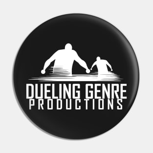 Dueling Genre White Logo Pin