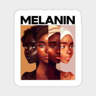 Melanin Shades Women Afrocentric Black Pride Magnet