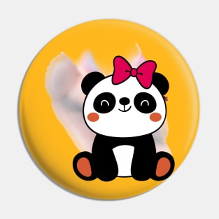 Cute Panda Girl - Adorable Panda - Kawaii Panda Pin