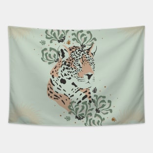 Leopard In The Jungle Tapestry