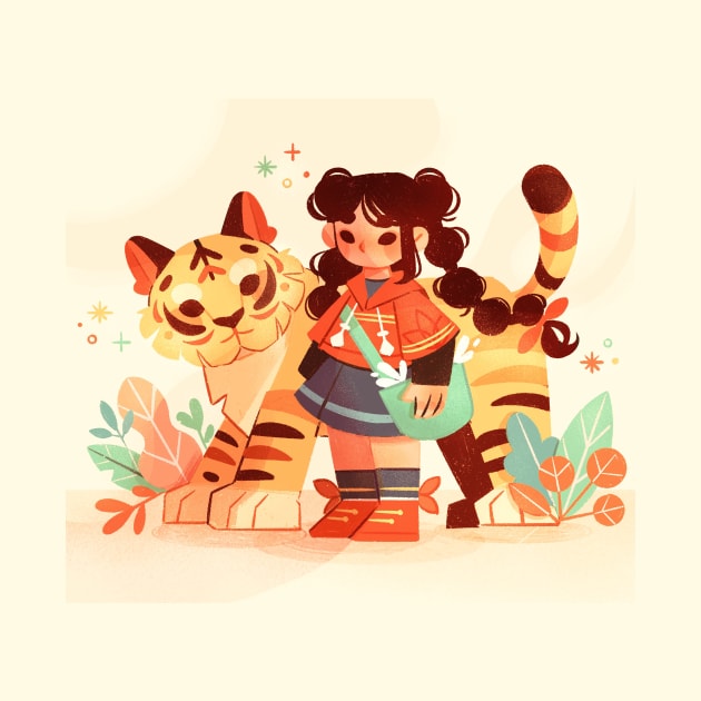 Little Girl and Tiger by nic_ochoa