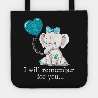 Ovarian Cancer Awareness Elephant Funny Tote