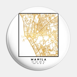 MANILA PHILIPPINES CITY STREET MAP ART Pin