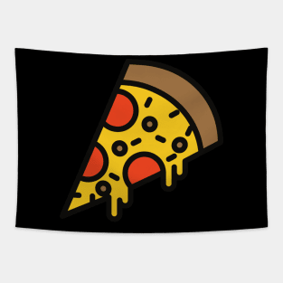 Cheese Dripping Cheesy Pizza Illustration Tapestry