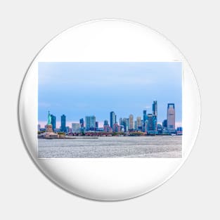 Statue of Liberty Jersey City Skyline Pin