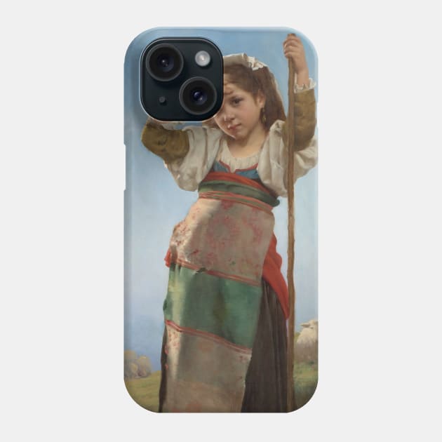 Young Shepherdess by Charles Victor Thirion Phone Case by Classic Art Stall