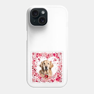 Golden Retriever Be Mine Valentine Phone Case