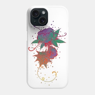 Abstract Rainbow Rose Tattoo Phone Case