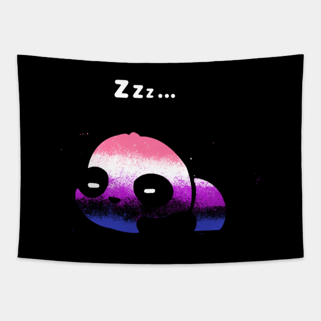 Gender Fluid pride panda Tapestry by Gumdrop