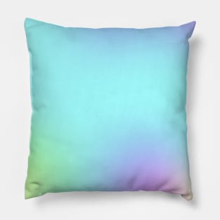 Rainbow Colors Abstract Blurry Gradient Ombre Soft Tie Dye Look Pillow