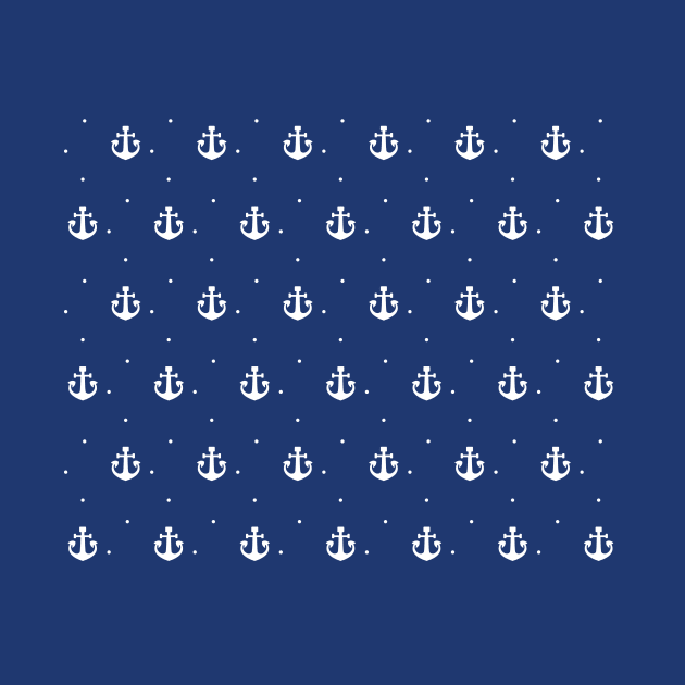 Anchor Pattern Dark Blue by Studio_rhoar