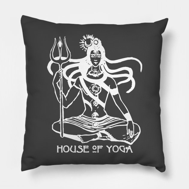 White Shiva Pillow by Durga Devi at House of Yoga