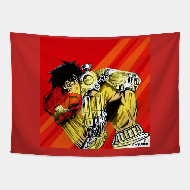 Mechanical boxing boxer box Tapestry by jorge_lebeau