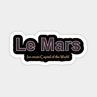 Le Mars Grunge Text Magnet