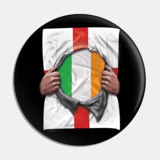 Ireland Flag English Flag Ripped - Gift for Irish From Ireland Pin