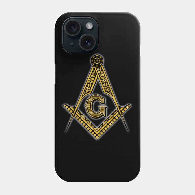 Freemason (Black & Gold) Phone Case by Jared S Davies