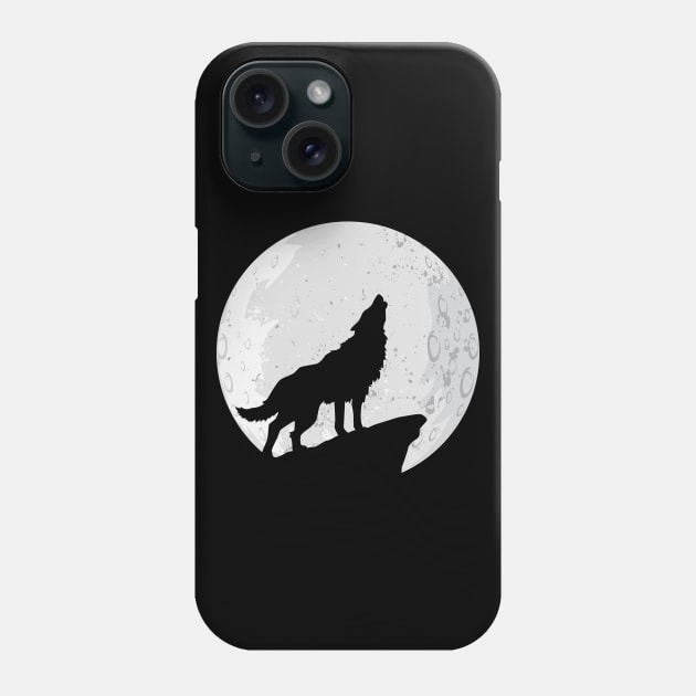 Wolf To The Moon Phone Case by monolusi