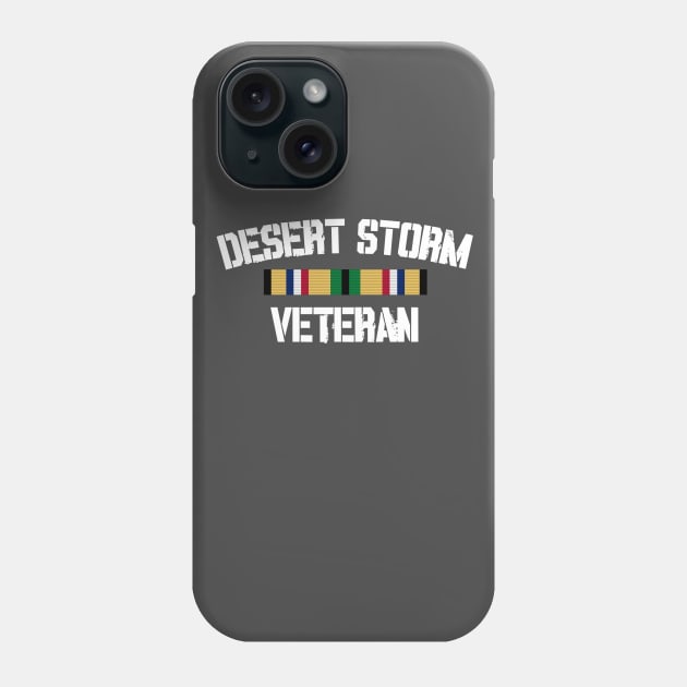 Desert Storm Veteran Pride Cat Gulf War Service Ribbon Phone Case by Revinct_Designs