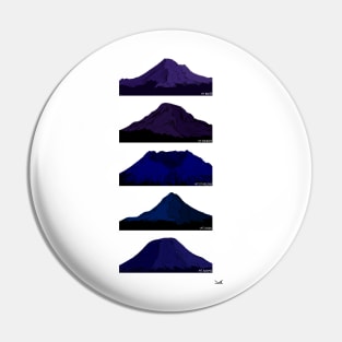 Cascade Volcanoes Blue and Purple Pin