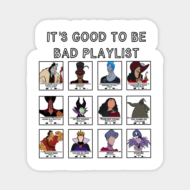 Villains Playlist Magnet by missannagray