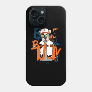 hand drawn cool pug illustration Phone Case