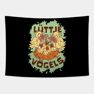 Lüttje Vögels Plattdeutsch Kleine Vögel Tapestry