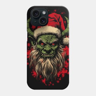 Vintage Krampus Christmas Holiday Horror Graphic Phone Case