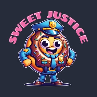 Sweet Justice - Funny Donut Cop T-Shirt