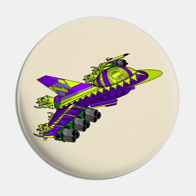 Hyper Hyena Warplane Pin by MOULE