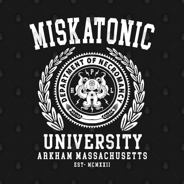 CTHULU AND LOVECRAFT - MISKATONIC UNIVERSITY by Tshirt Samurai