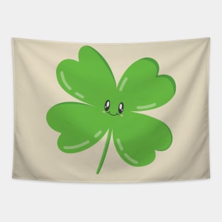 Kawaii Four Leaf Clover Tapestry