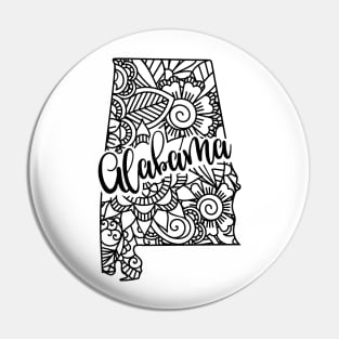 50 States - Mandala Alabama Pin