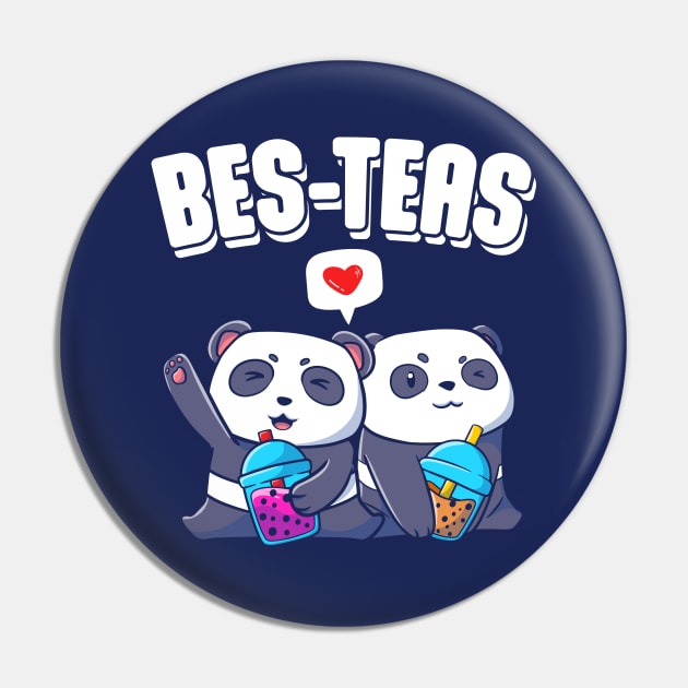 Bes-Teas Cute Kawaii Bubble Tea Panda Besties - Bubble Tea - Pin ...