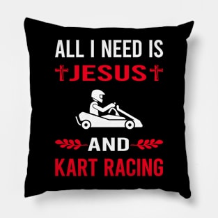 I Need Jesus And Kart Racing Karting Go Kart Pillow