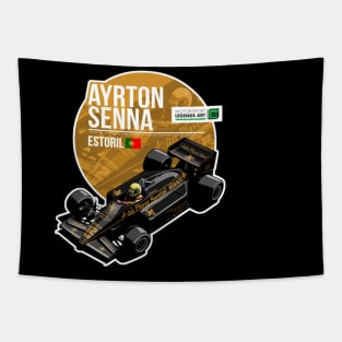 Ayrton Senna 1985 Estoril Tapestry