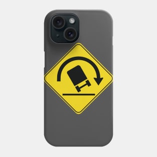 Caution Road Sign Tipping Truck Phone Case