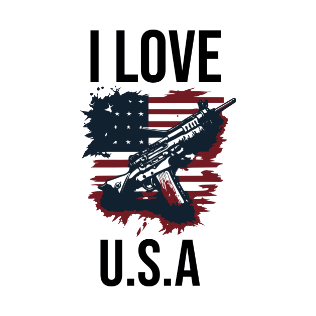 I love usa independence day typography design by emofix