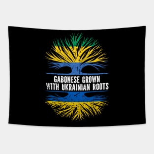 Gabonese Grown with Ukrainian Roots Flag Tapestry