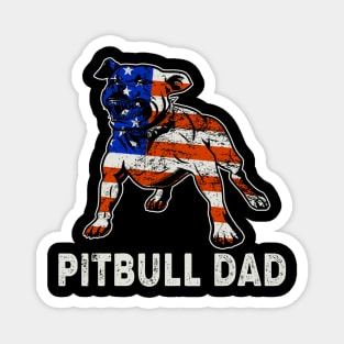Best Pitbull Dad Ever American Flag Magnet