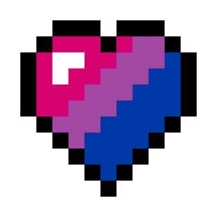 Bisexual Pride Pixel Heart T-Shirt