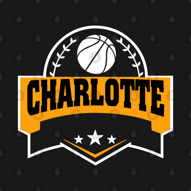 Personalized Basketball Charlotte Proud Name Vintage Beautiful by Irwin Bradtke