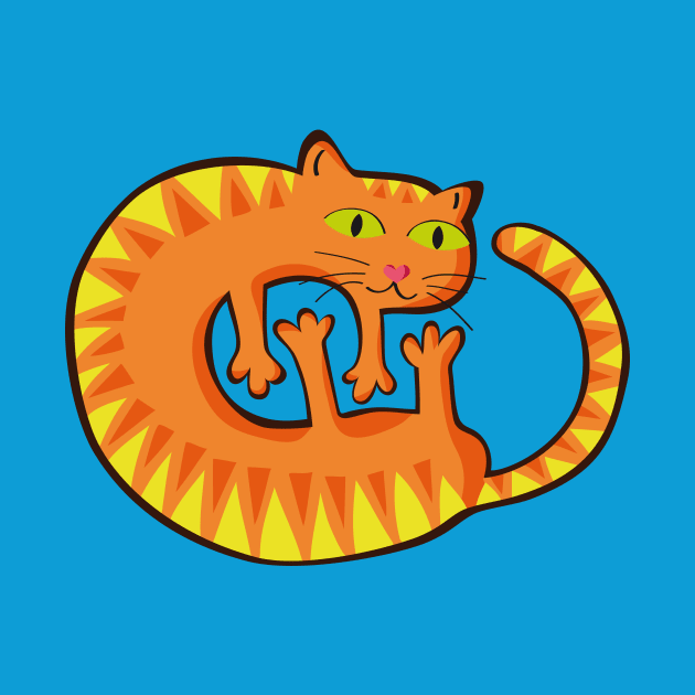 Striped cat by Myrarte