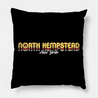 Retro North Hempstead New York Pillow