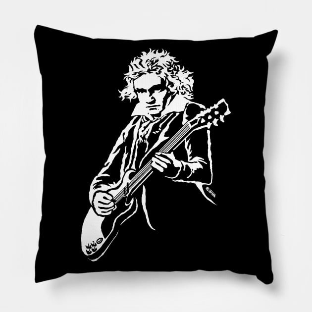 Beethoven Rocks Pillow by NewSignCreation