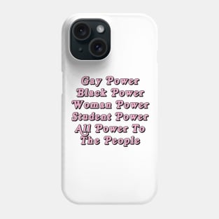 Gay, Black, Woman, Student Power - 60s Feminist Poster Phone Case