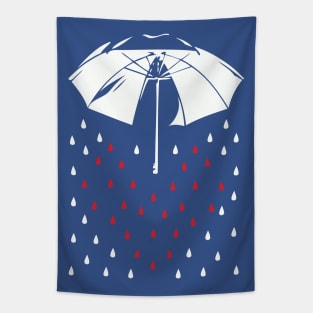 Umbrella Rain Love Tapestry