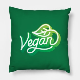 Vegan hand made lettering art Pillow