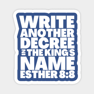 Esther 8-8 Purim Bible Story Write Another Decree Magnet