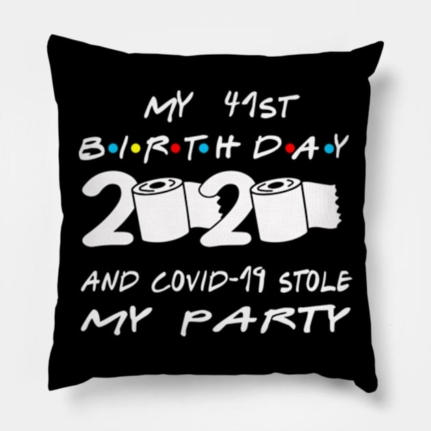 41st Birthday Quarantine Pillow by Omarzone