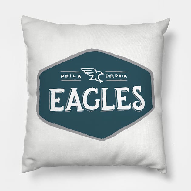 Philadelphia Eagleeees 04 Pillow by Very Simple Graph